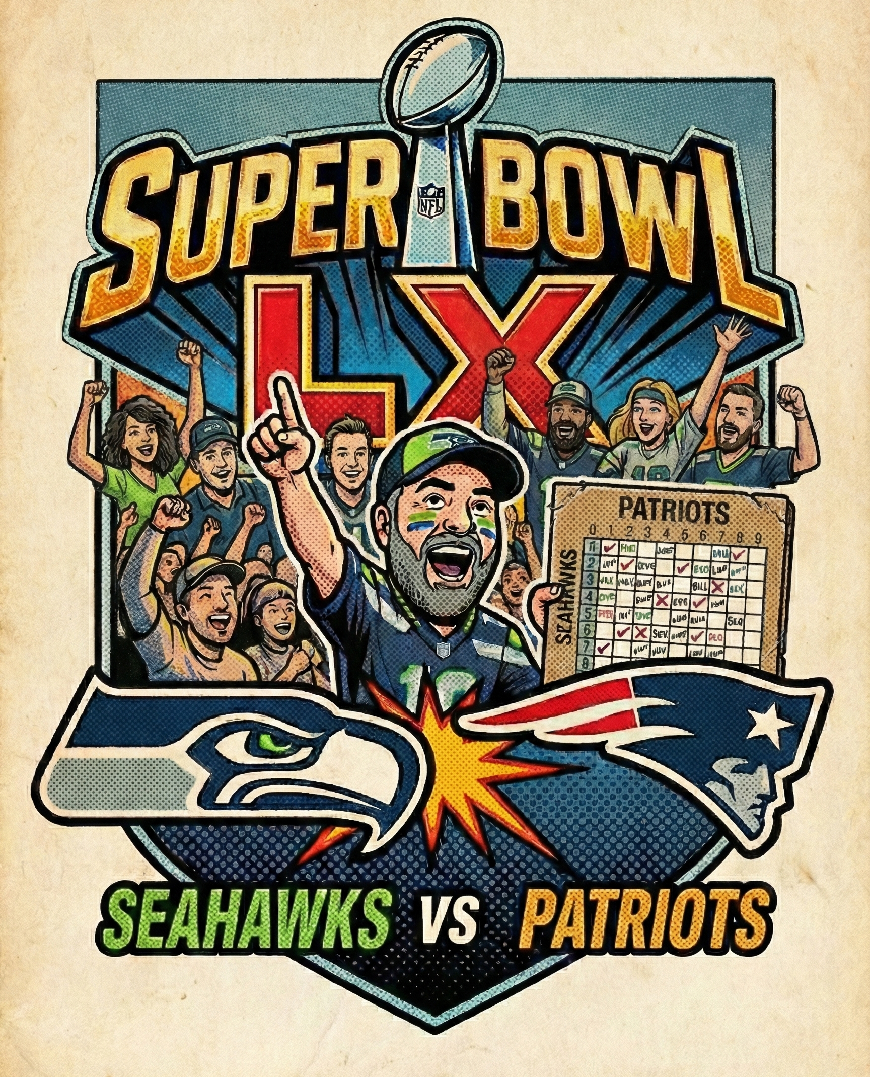 Super Bowl LX Seahawks vs Patriots